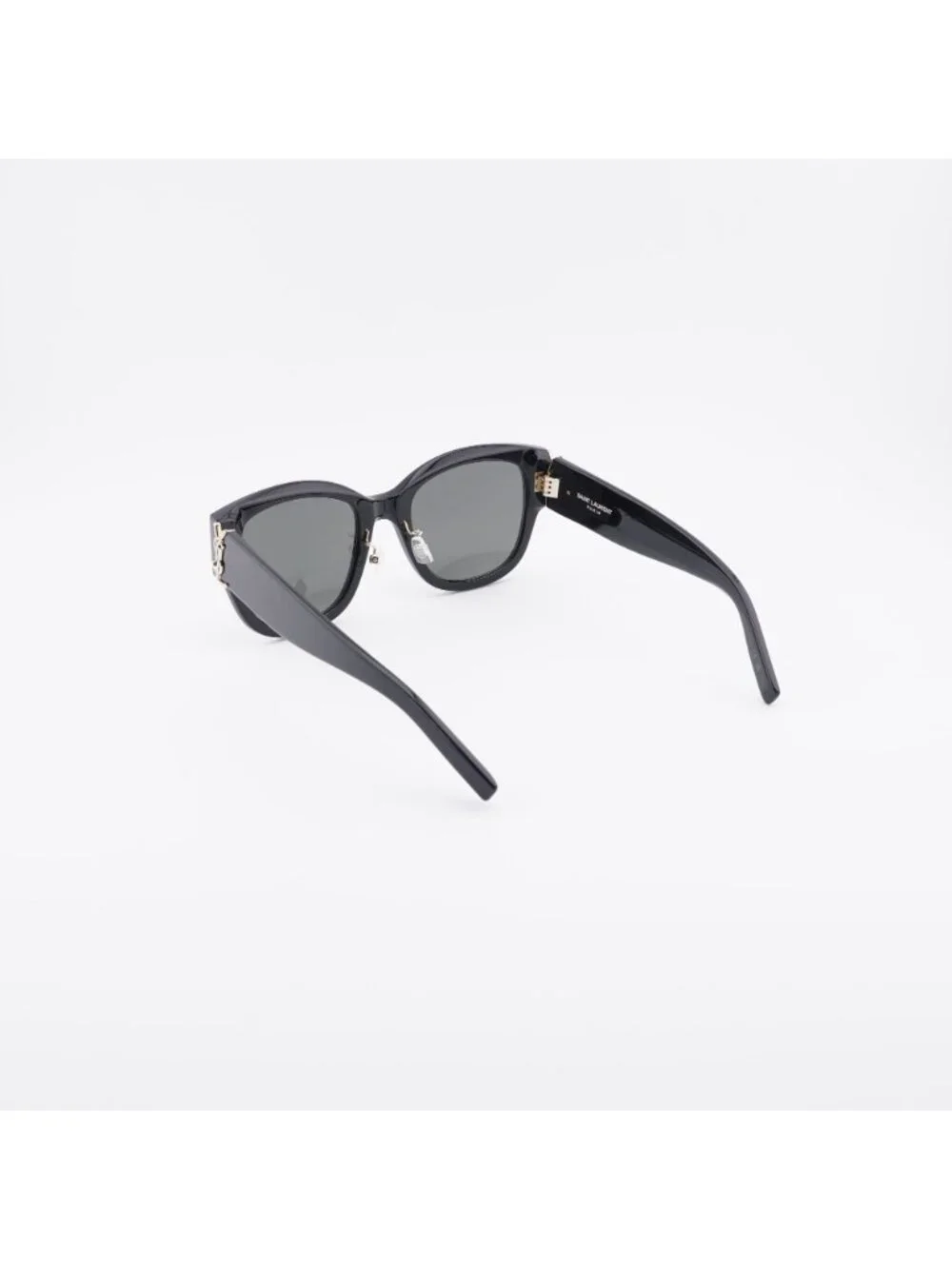 Saint Laurent SLM95/K 001 Sunglasses Black Square Frame, Grey Lenses